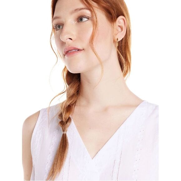 Women's White Woven Lightweight Tank Top Shirt Size XXXL - Picture 9 of 10